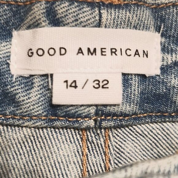 Good American Classic Bootcut Denim Blue Wash Jeans Size 14/32 - Picture 8 of 9